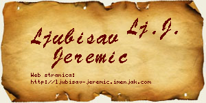 Ljubisav Jeremić vizit kartica